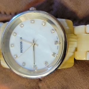 Rousseau rhinestones studded watch
